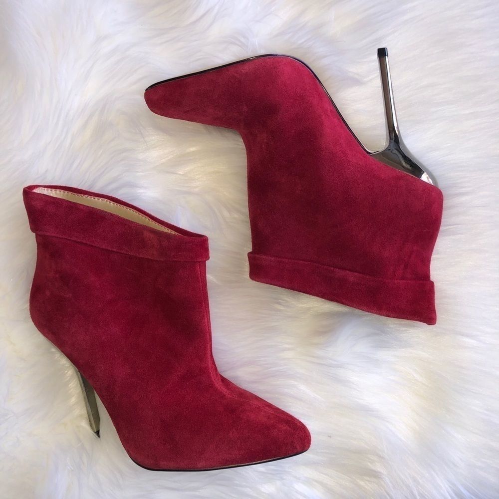 ALDO Dilger Red Suede Pointed Toe Bootie, Size 5